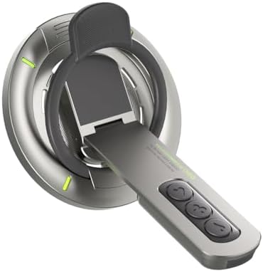 Revolutionary Mag Safe Phone Grip with 360° Rotating Kickstand – Premium Silicone Finger Ring for Secure Handling & Versatile Viewing – Innovative Damping Hinge Design for Gym, Workouts, and Video Calls – Universal Compatibility with All Phones (Black) – Elevate Your Mobile Experience