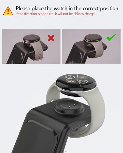 Advanced 3-in-1 Wireless Charging Hub for Google Pixel Devices – Power Up Your Pixel Watch 3/2, Pixel 9 Series, and Buds Pro/2 with Rapid Charging and Enhanced Safety Features – Sleek Multi-Device Organizer for a Tidy Workstation or Nightstand