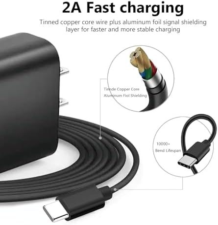 9 W Fast Charging USB-C Cable and 5 FT Charger for Kindle Scribe & Paperwhite (2021-2023) – Ultimate Compatibility & Enhanced Speed for Modern Readers