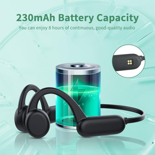 Revolutionize Your Swim: Bluetooth 5.3 Bone Conduction Headphones with 8 GB MP3 Storage – IPX8 Waterproof Open Ear Design for Ultimate Audio Enjoyment and Safety During Workouts