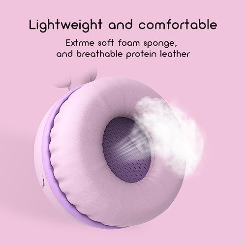 Ultimate Comfort V1 Kids Wired Stereo Headphones – Adjustable, Foldable, and Tangle-Free On-Ear Design in Vibrant Pink – Perfect for School, Travel, and Leisure with i Pads, Tablets, and Phones – Engaging Sound Experience Designed for Young Listeners – Ideal for Boys and Girls