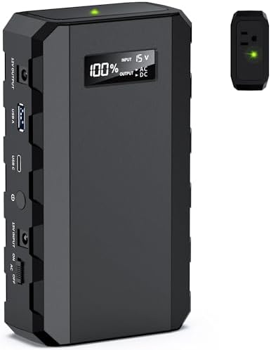Apowking 65 W Portable Power Bank with AC Outlet – 24000 m Ah Emergency Battery Pack for Fast Charging Laptops and Devices – Lightweight Power Station for Camping, Travel, and Home Backup – Reliable and Versatile Charging Solution for All Your Needs