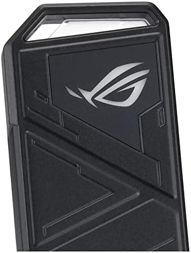 ASUS ROG Strix Arion White M.2 NVMe SSD Enclosure – Ultra-Fast USB 3.2 Gen 2 Type-C (10 Gbps) with Dual Cable Options & Thermal Pads for Optimal Cooling – Effortless Installation for PCIe 2280/2260/2242/2230 M Key/B+M Key SSDs – Perfect for Gamers and Professionals Needing Speed and Portability