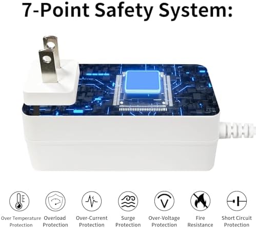 Versatile 12 V Power Adapter – AC to DC Transformer for LED Light Strips, LCD Monitors, and More – Compact 5.5 mm x 2.1 mm US Plug – UL Listed for Maximum Safety and Performance – Ideal for Home and Office Power Solutions