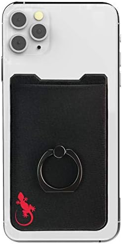 Gecko Universal Phone Ring Wallet – 360° Swivel Grip with Strong Adhesive for Credit Cards and Cash – Enhanced Stability and Comfort for Selfies, Videos, and Everyday Use – Compatible with All Cell Phone Models – Durable, Magnetic Mount Ready – Gray Finish – 90-Day Satisfaction Guarantee