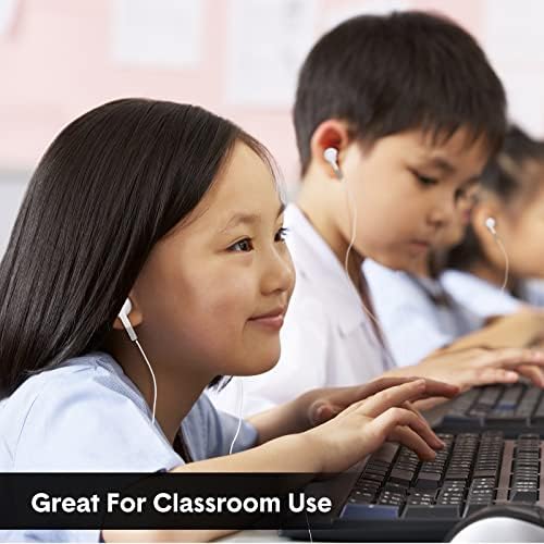 Xuhal 150 Pcs Classroom Wired Earbuds – Affordable Bulk Earphones for Students, Libraries & Hospitals – 3.5 mm Audio Jack Compatible, Lightweight & Durable Design, Crisp Sound Quality for Enhanced Learning Experiences