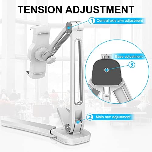 Revolutionize Your Kitchen Setup with Above TEK 3-in-1 Highflex 360° Adjustable i Pad Wall Mount – Universal Under Cabinet Tablet Holder for i Pads, Mini, Air & Surface Pro, Effortless Installation, Sleek Black Finish for Modern Functionality