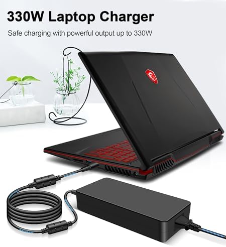 Ultra-Fast 180 W MSI Laptop Charger – Essential Power Adapter for GF, GS, GE & GL Series – Compact Design for On-the-Go Gaming – Enhanced Compatibility & Safety Features for Uninterrupted Performance