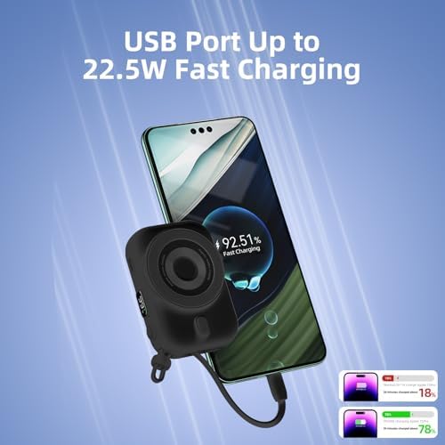 Magnetic Power Bank 10000 m Ah for i Phone – Fast Charging Wireless Charger with LED Display & Type-C Cable – 22.5 W PD Compatible Battery Pack for i Phone 16/15/14/13/12 Series – Sleek, Portable Design for Effortless On-the-Go Charging