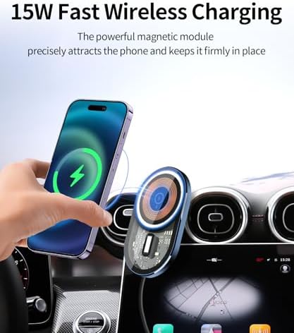 Premium Wireless Charging Car Phone Holder for Mercedes Benz GLC & C Class (2022-2025) – 360° Adjustable Mount with Mag Safe Compatibility – Stylish & Safe Navigation Solution for the Modern Driver