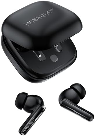Morpheus 360 Nemesis Advanced ANC Wireless Earbuds – Premium Bluetooth In-Ear Headphones with 30-Hour Playtime, Magnetic Charging Case & Pure Black Design for Ultimate Immersive Sound Experience