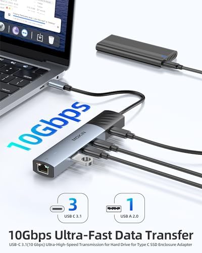 Transform Your Mac Book Pro/Air into a Powerhouse: MOKi N 7-in-1 USB C Hub HDMI Adapter with 4 K Support, Dual Card Readers, and Rapid 5 Gbps Data Transfer – Ideal for Dell XPS and Lenovo Think Pad Users!