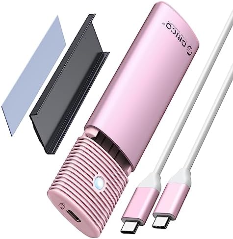 ORICO Tool-Free M.2 NVMe SATA SSD Enclosure Adapter – High-Speed USB-C 3.2 Gen 2 External Drive for 2230/2242/2260/2280 M.2 SSDs – Durable Aluminum Case with UASP & TRIM Support for Optimal Performance – Portable Data Storage Solution
