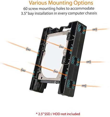 Upgrade Your Storage Efficiency with the ICY DOCK EZ-Fit PRO MB082 SP | Tool-Less 2 Bay Metal SSD Mounting Bracket for 2.5-Inch SSDs in 3.5-Inch Drive Bays | Fast Installation & Durable Design for Enhanced Compatibility and Cooling Performance