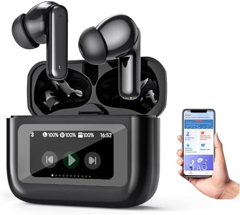 AI-Powered Language Translation Earbuds – Cutting-Edge Bluetooth 5.4 Wireless Headphones with Instant Multilingual Communication, Touch Control for Effortless Conversations, and Advanced Noise Cancellation for Enhanced Travel and Business Experiences – Ideal for Global Explorers and Professionals