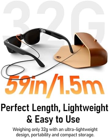 Seamless Charging Cable for Ray-Ban & Oakley Smart Glasses – 1.5 M (4.9 FT) for Effortless Use While Wearing – Compatible with Wayfarer, Skyler, and Headliner Models – Fast Charge Solution with Durable Design and Lightweight Portability for Enhanced Eyewear Experience