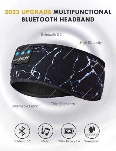 Transform Your Sleep and Workouts with Bluetooth 5.4 Sleep Headband Headphones – Ultra-Thin, Sweat-Resistant Comfort Meets Premium HD Sound for Active Lifestyles and Restful Sleep – Perfect Gift for Fitness Buffs and Music Lovers