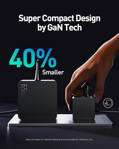 Compact Ga N Charger for Asus Laptops – Ultra Lightweight 65 W Fast Charging with Universal USB-C & Round Connectors – 40% Smaller Design, 7.5 ft Extended Cable, Certified Safety Standards, Versatile Compatibility for All Asus Models – Perfect for On-the-Go Charging