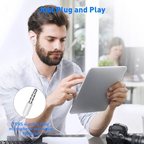 Ultra-Lightweight Wired Earbuds with Built-In Microphone and Volume Control – Premium Sound Quality In-Ear Headphones for Mac, i Phone, Android, and Gaming – Perfect Noise Isolation for Students and Music Enthusiasts