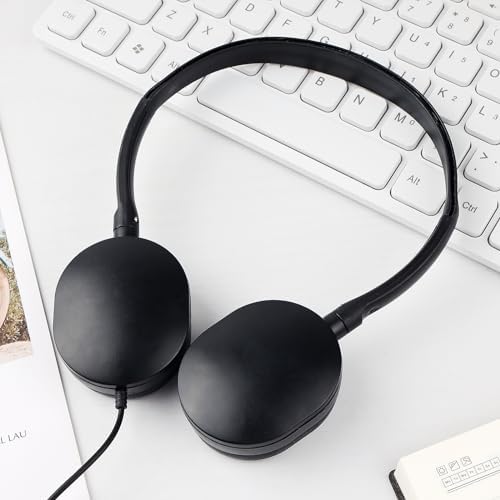 Bulk 24-Pack Kids Classroom Headphones – Durable Wired Earphones with Adjustable Headband for Enhanced Learning Environments (Black) – Ideal for Group Activities and Student Engagement
