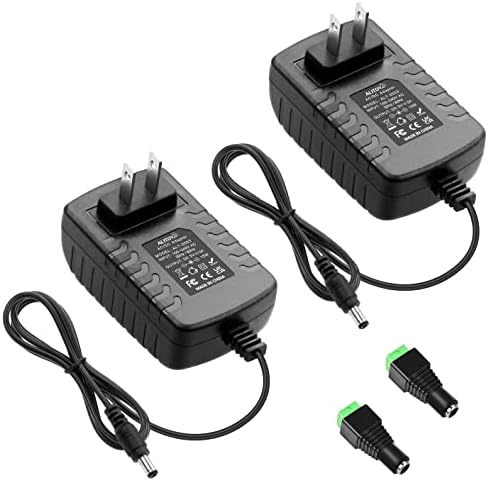 Versatile 5 V 3 A AC Power Adapter – 4.92 Ft Cord for LED Strip Lights, CCTV Cameras & USB Hubs – Universal 100-240 V Input, Dual Connector Compatibility (5.5 mm x 2.5 mm/2.1 mm) – Pack of 5 for Enhanced Power Efficiency & Reliability