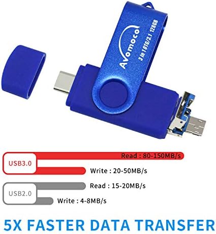 Maximize Your Photo Storage with the 3.1 128 GB High-Speed 3-in-1 Flash Drive – Ultimate Backup Solution for Android Phones, Tablets & PCs with Type C, Micro USB & USB-A Compatibility – Ideal for Samsung, LG, Google, Huawei & More – Quick Data Transfer & Portable Design for Effortless Memory Management