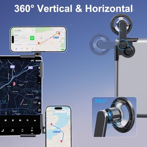 2025 Enhanced Tesla Phone Mount for Model 3/Y – Ultimate Mag Safe Magnetic Holder with 360° Rotation, Unmatched Stability for All Smartphones, Streamlined Design for Seamless Integration, Effortless Installation Without Tools, Elevate Your Driving Convenience and Style
