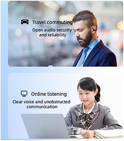 Revolutionary Open Ear Bluetooth Ear Clip Headphones – Premium Bone Conduction Wireless Earbuds for Active Lifestyles, Ideal for Running, Cycling, and Workouts (Black) – Unmatched Comfort and Safety Features