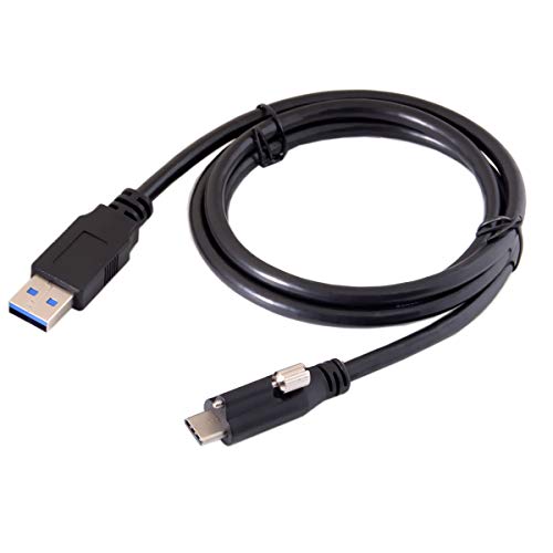 USB 3.1 Type-C Panel Mount Cable with Locking Connector – 5 M Data Transfer Cable for Cameras and Devices, Enhanced Compatibility for Seamless Connectivity, Ideal for Photographers and Tech Enthusiasts