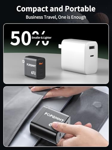 67 W Ga N 3-Port USB C Wall Charger – Ultra-Fast, Compact Power Adapter for Galaxy S25/S24/S23/S22, i Phone 16 Series, Mac Book Air/Pro – Advanced PD QC 3.0 Technology, Foldable Design for Travel Convenience – Universal Device Compatibility and Optimal Charging Performance