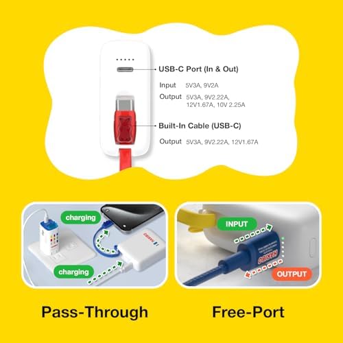 Ultra-Compact Gummy Bear Power Bank – 10,000 m Ah Fast-Charging USB-C Charger with 22.5 W Output for i Phone 15/16 & Samsung Galaxy – Dual Device Charging with Smart IC Protection for Safe, Efficient Energy Management