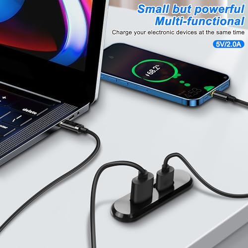Transform Your Workspace with XMSJSIY USB C Desk Power Grommet Outlet – Seamlessly Integrated Charging Hub for USB & Type-C Devices – Efficient 5 V/2 A Output, 1.2 m Cable for Flexible Use at Home, Office, or On-the-Go – Clutter-Free Convenience at Your Fingertips