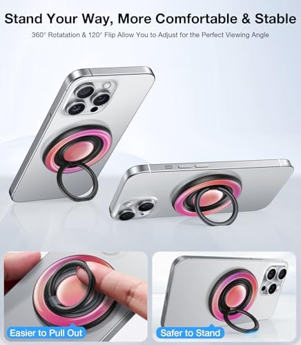 Transform Your Mobile Experience with the TORRAS 360° Fidget Spinner Magnetic Phone Grip Ring Holder – Ultimate Kickstand & Secure Grip for i Phone 16/15/14/13/12 Pro/Max, Samsung Galaxy, & Google Devices, Chic Purple Design, Enhanced Compatibility for Effortless Use