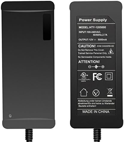 Universal 12 V 5 A Power Supply Adapter for LED Strip Lights, CCTV Cameras & Routers – High-Efficiency AC to DC Transformer with Overload Protection for Reliable Performance and Global Compatibility