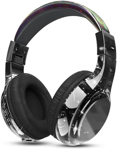 Qear Fun Kids Bluetooth 5.3 Headphones – Ultra-Lightweight Foldable Wireless Headset with Rapid Charging and Integrated Microphone for Seamless School and Travel Listening – Trendy Metallic Gradient Finish for Young Music Lovers – Perfectly Compatible with Tablets and i Pads – Superior Comfort and Sound Quality for Young Listeners