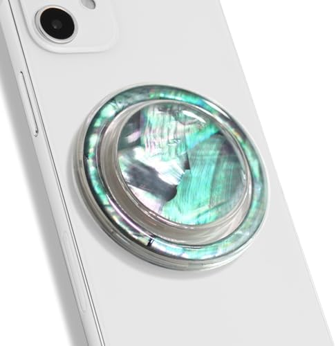 Seashell-Inspired Phone Grip Stand – Stylish Blue-Green Collapsible Holder for Smartphones and Tablets – Ultimate Stability and Hands-Free Viewing Solution – Perfect Gift for Tech Enthusiasts and Trendsetters