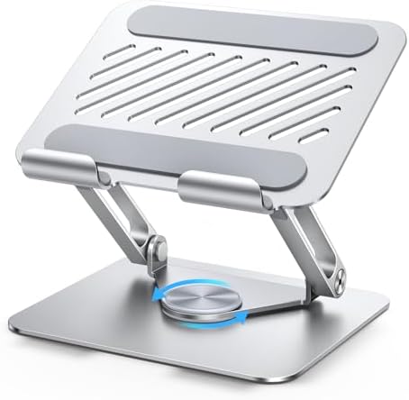 UGREEN 360° Rotating Aluminum Tablet Stand – Adjustable Dual Rod Holder for Enhanced Support and Stability – Ideal for i Pad Pro, Air, Mini, and E-Readers – Perfect for Home and Office Use – Sleek, Portable Desk Accessory for Effortless Viewing and Productivity