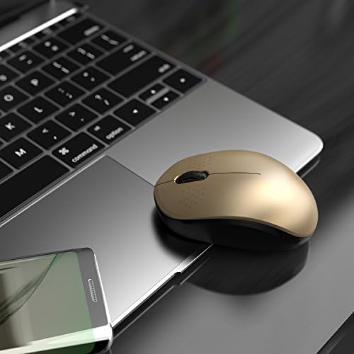 Light Blue Wireless Mouse – Ultra-Quiet 2.4 GHz Noiseless Computer Mouse with USB Receiver for Seamless Windows Experience – Portable, Ergonomic Design for Home, Office, or Travel