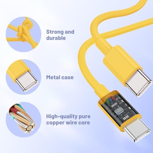 Dual-Port 45 W USB-C Wall Charger for Samsung Galaxy S25/S24 Ultra – Super Fast Charging with 2-Pack 6.6 ft Cables, PD 3.0 & PPS Technology for Enhanced Compatibility and Performance – Ideal for Mobile Professionals and Families