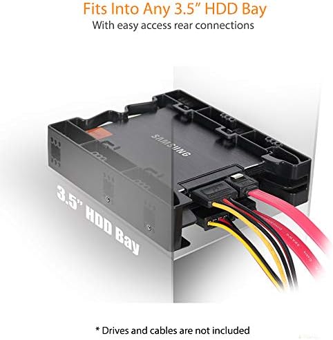 Upgrade Your Storage Efficiency with the ICY DOCK EZ-Fit PRO MB082 SP | Tool-Less 2 Bay Metal SSD Mounting Bracket for 2.5-Inch SSDs in 3.5-Inch Drive Bays | Fast Installation & Durable Design for Enhanced Compatibility and Cooling Performance
