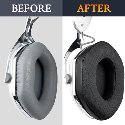 Upgrade Your Listening Experience with SOULWIT Premium Replacement Ear Pads for V-Moda Crossfade Series – Ultra-Comfort Mesh Cushions for M-100, M-100 Master, and Wireless Models – Enhanced Sound Quality and Breathability in Grey – Perfect for Long Sessions and Ultimate Comfort