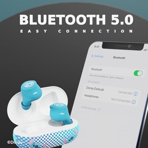 Lilo and Stitch Bluetooth Earbuds – 30-Hour Battery Life, Superior Audio Clarity, Comfort-Driven Ergonomic Design – Ideal Disney-Themed Gifts for Avid Fans and Collectors, Universal Device Compatibility for Effortless Connectivity