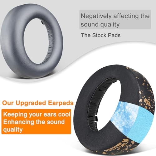 SOULWIT Premium Cooling-Gel Earpads for Sony PS5 Pulse 3 D Wireless Headset – Noise-Isolating Cushions for Enhanced Comfort and Gameplay – Effortless Installation, Sleek Black Design for Ultimate Gaming Experience