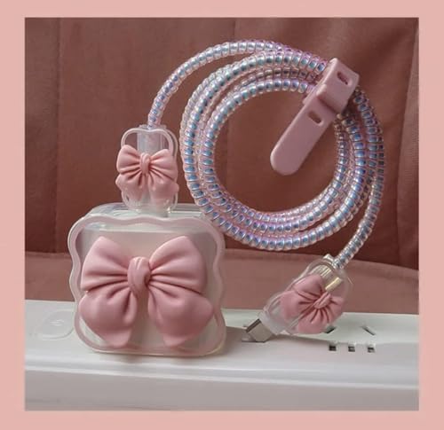 Adorable 3 D Cartoon Charger Protectors – Kitty & Bear Pack of 2 for i Phone 11, 12, 13, 14 Pro Max – Cute Silicone Cable Sleeves for Enhanced Durability & Style – Protect Your Charging Heads from Damage & Dust with Kawaii Designs – Compatible with 18 W & 20 W i Phone Chargers – Lightweight & Portable Charging Accessories for Everyday Use