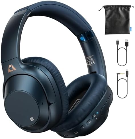 Lavales Bluetooth 5.2 Over-Ear Headphones with Hybrid Active Noise Cancellation – Perfect for Travelers and Professionals Seeking 90-Hour Battery Life, Unmatched Comfort & Versatile Wired/Wireless Audio Connectivity