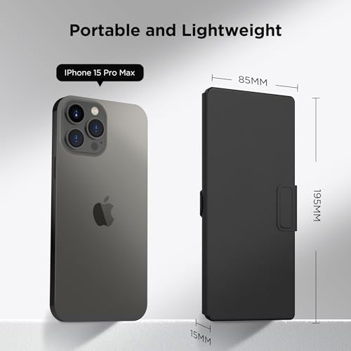 CACOE Ultra-Slim Foldable Wireless Keyboard with Integrated Stand – Dual-Channel QWERTY Design for Seamless Device Switching – Portable Mini Keyboard for Smartphones, Tablets, and Laptops – Stylish Wine Red Finish for Enhanced Productivity and Versatility