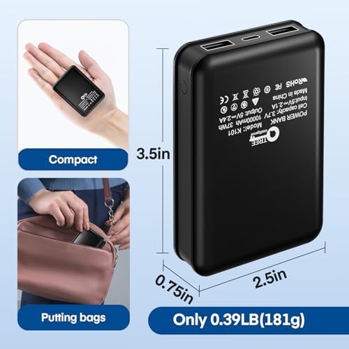 Ultimate 10,000 m Ah Dual USB Power Bank for Heated Clothing – Fast Charging Portable Battery Pack for Jackets, Vests, and More – Stay Warm and Connected Anywhere!