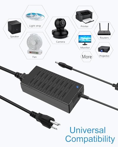 ALITOVE 24 V 10 A High-Efficiency AC Adapter – Universal Power Supply for LED Strips, 3 D Printers, and CCTV Systems – 240 W Output with Versatile 5.5 x2.1 mm Barrel Plug – Enhanced Safety Features for Maximum Device Compatibility and Optimal Performance