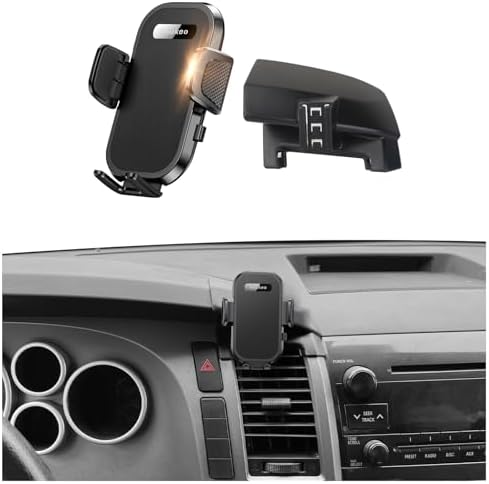 Ultimate Adjustable Car Phone Mount for Toyota Tundra (2022-2024) & Sequoia (2023-2024) – 360° Rotating Cradle for 4-7 Inch Devices – Superior Stability & Quick-Release Mechanism for Hassle-Free Accessibility