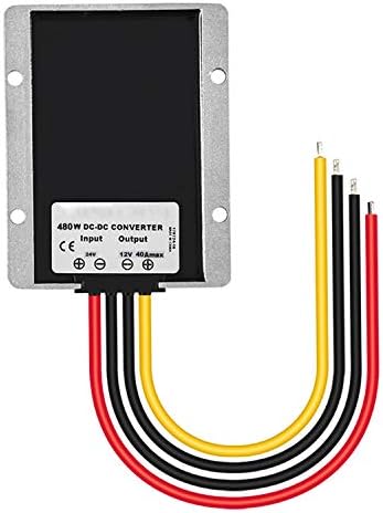 High-Efficiency Waterproof DC 24 V to 12 V Voltage Buck Converter – 20 A, 240 W Transformer for Automotive and Industrial Applications – Reliable Power Module with Enhanced Safety Features and Versatile Compatibility for Golf Carts and Forklifts